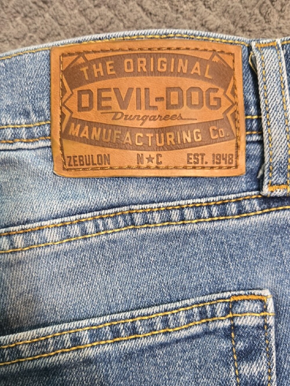 Devil Dog Denim Made In Zebulon NC Est. 1948 - Picture 6 of 6